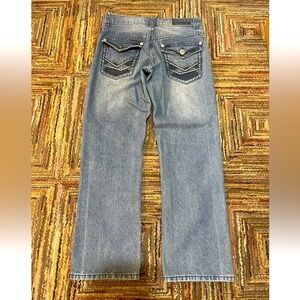 Blackout Mens Cotton Jeans pants relaxed Blue/ grey Size 30x30